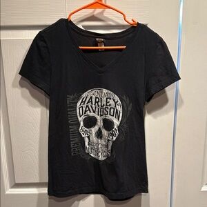 Harley-Davidson Black Skull Tee - Short Sleeve